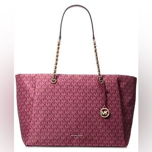 Michael Kors Georgia Signature Mulberry Large Tote Bag NWT